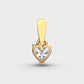 1 Carat Classic Heart Solitaire Pendant (Without Chain)