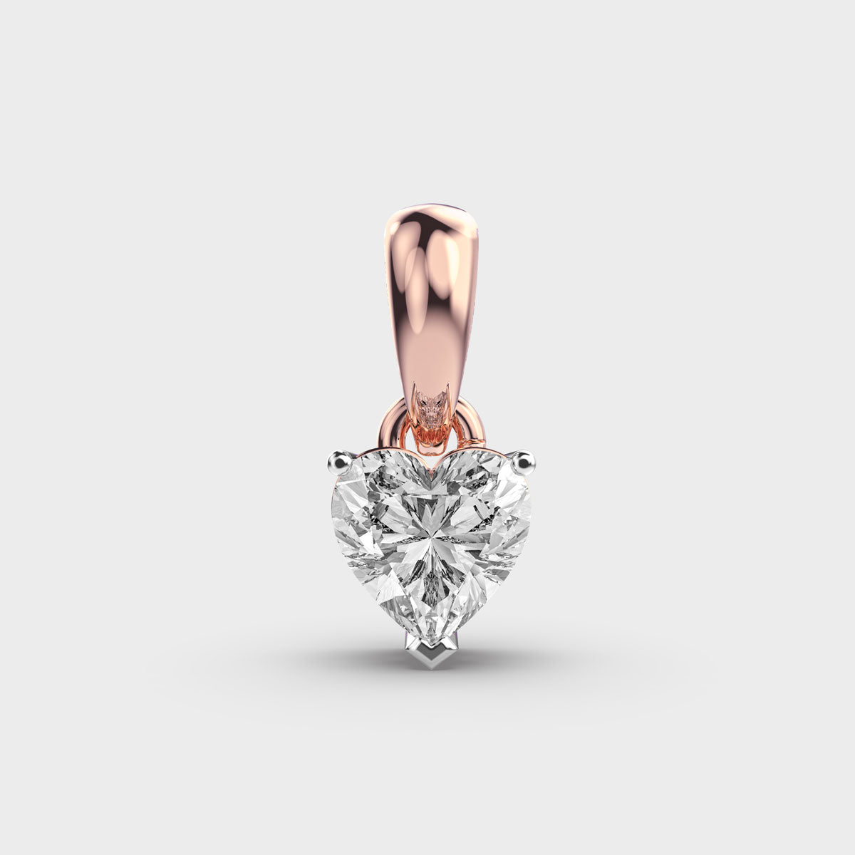 1 Carat Classic Heart Solitaire Pendant (Without Chain)