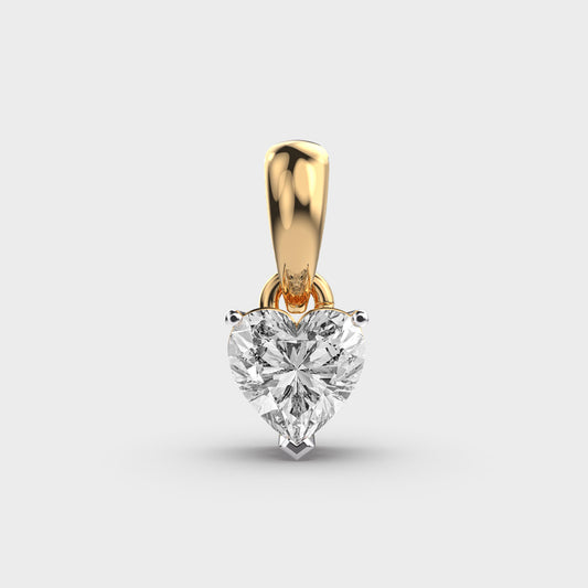 1 Carat Classic Heart Solitaire Pendant (Without Chain)