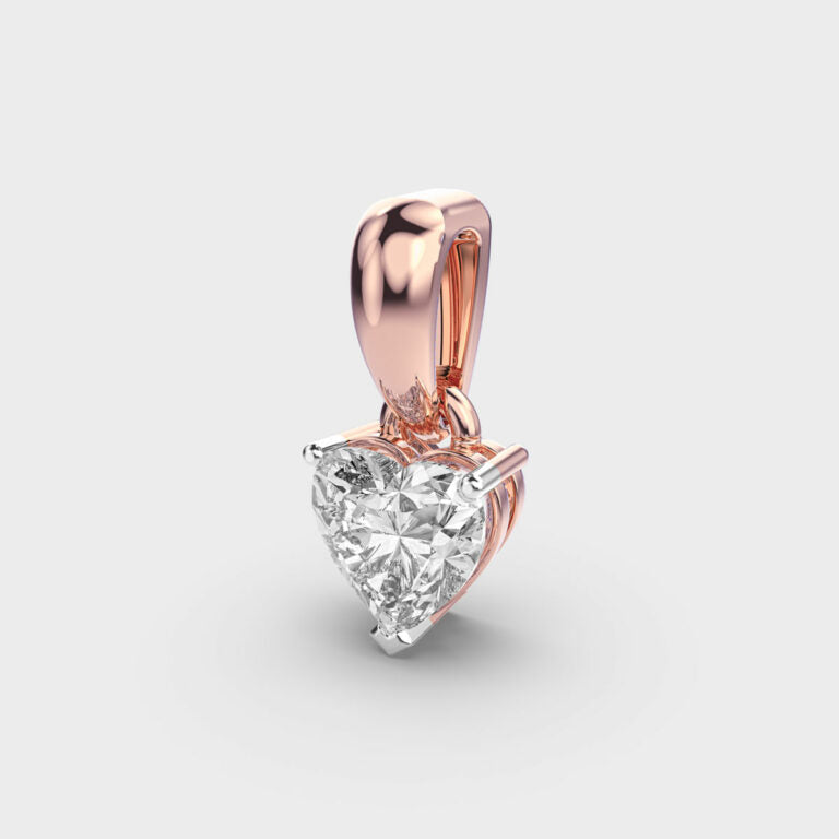 1 Carat Classic Heart Solitaire Pendant (Without Chain)