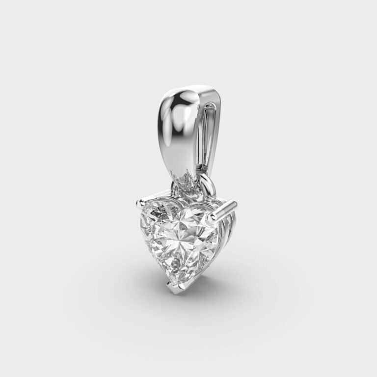 1 Carat Classic Heart Solitaire Pendant (Without Chain)