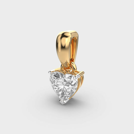 1 Carat Classic Heart Solitaire Pendant (Without Chain)