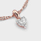 1 Carat Classic Heart Solitaire Pendant (Without Chain)