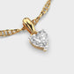 1 Carat Classic Heart Solitaire Pendant (Without Chain)