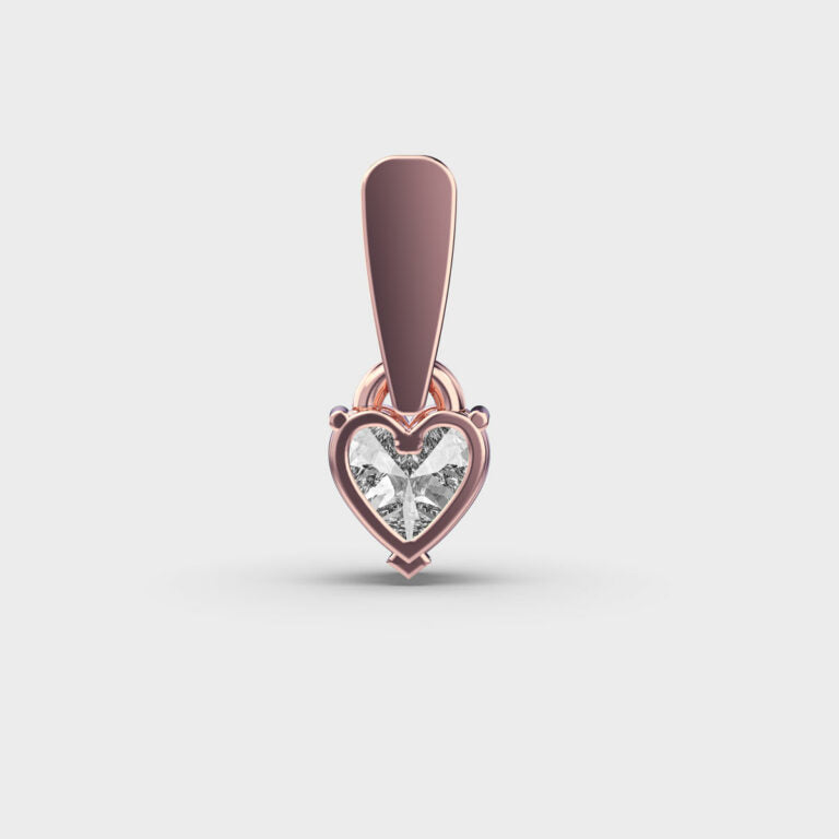 50 Cent Classic Heart Solitaire Pendant (Without Chain)