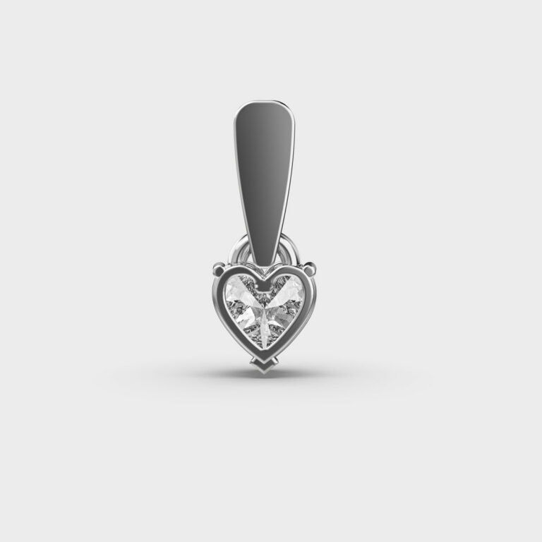 50 Cent Classic Heart Solitaire Pendant (Without Chain)