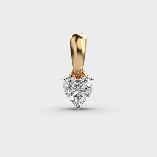 50 Cent Classic Heart Solitaire Pendant (Without Chain)