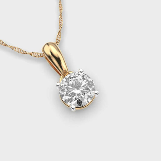 1 Carat Classic Solitaire Pendant (Without Chain)