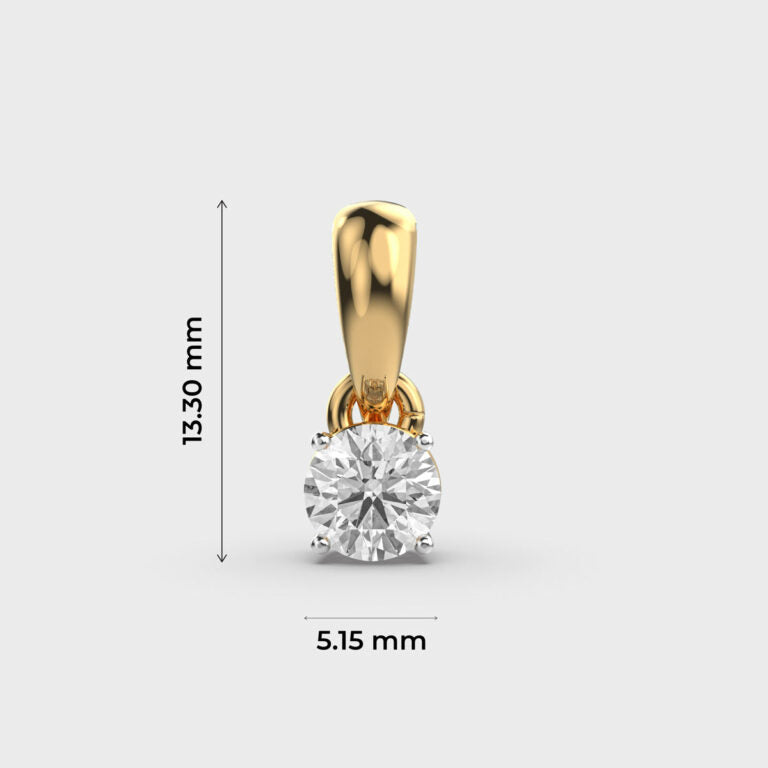 50 Cent Classic Solitaire Pendant (Without Chain)