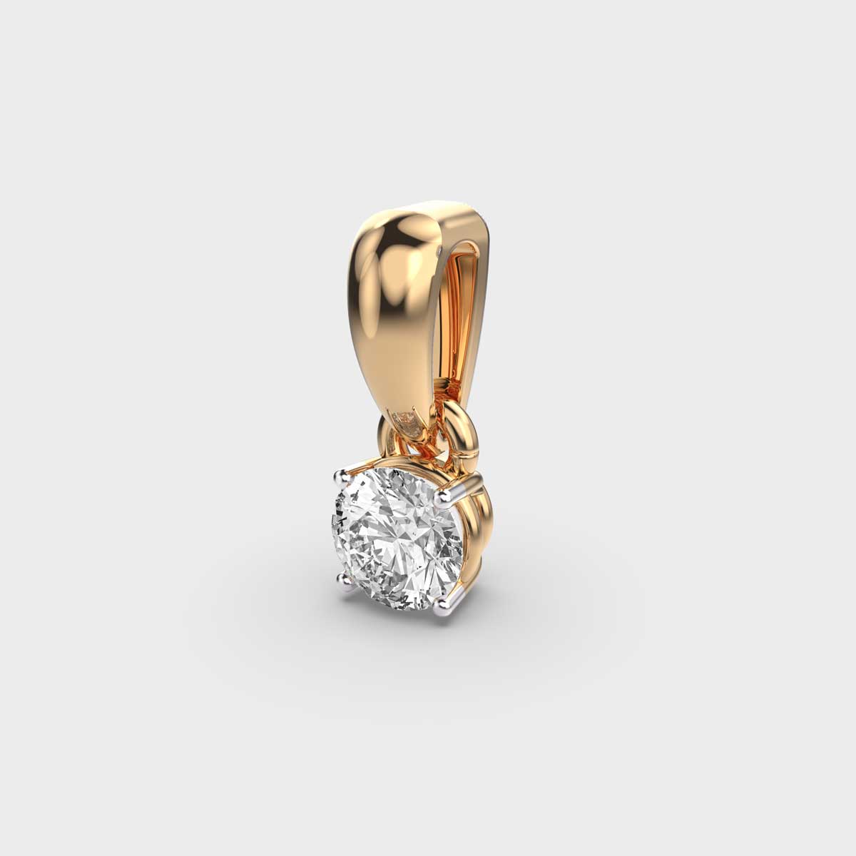 50 Cent Classic Solitaire Pendant (Without Chain)