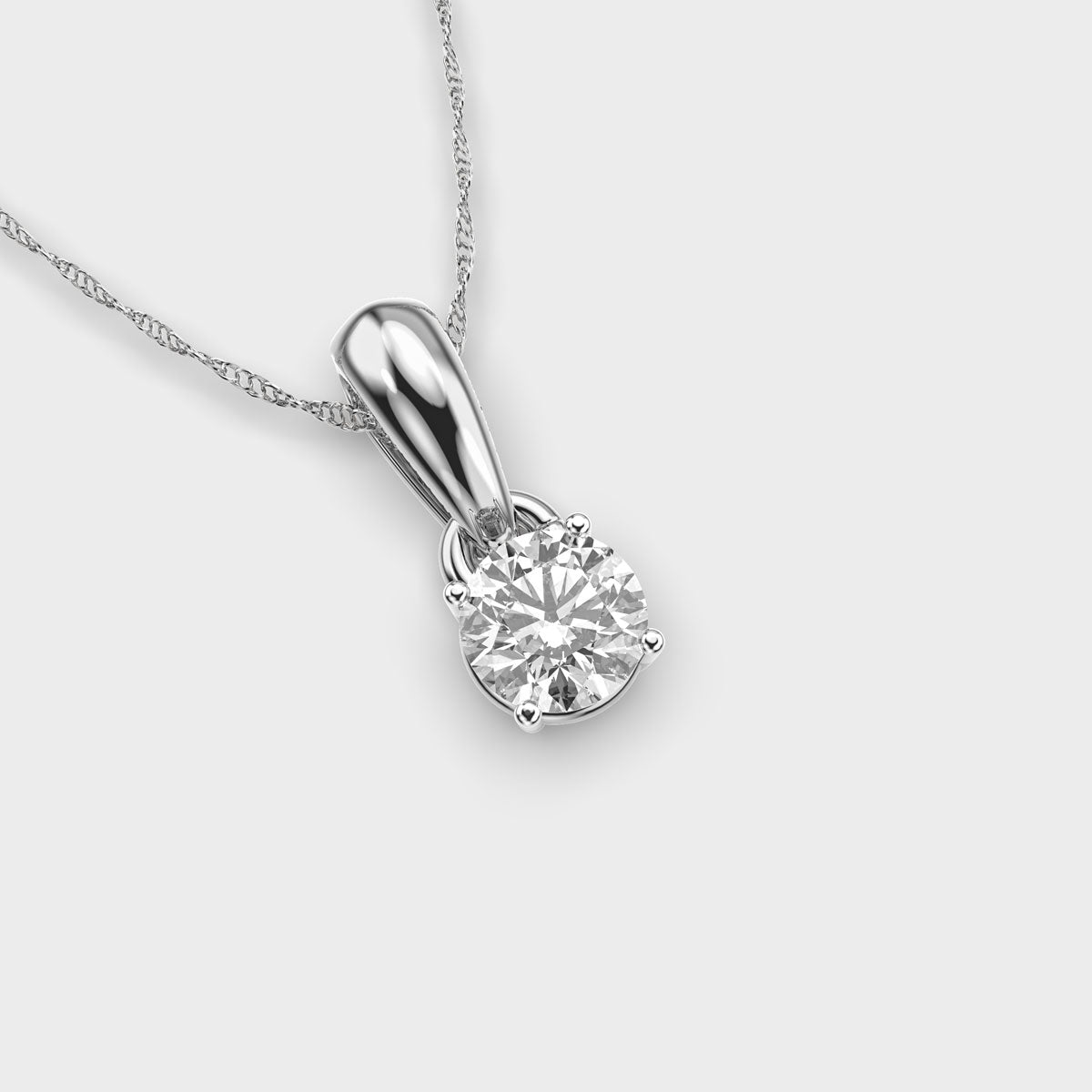 50 Cent Classic Solitaire Pendant (Without Chain)