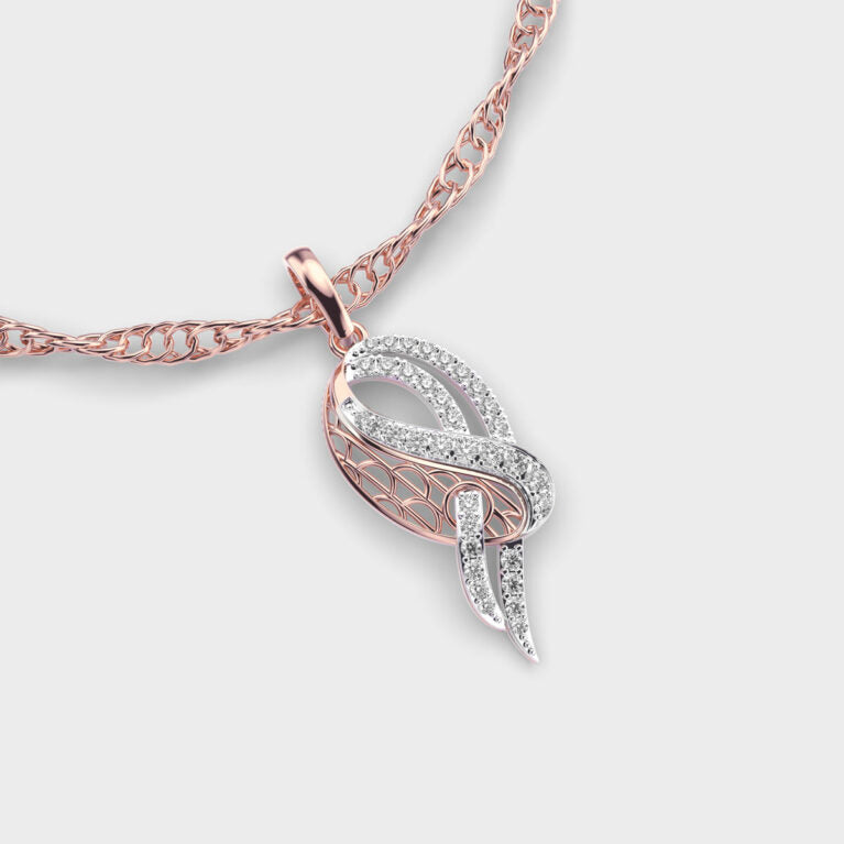 Twinning Cords Diamond Pendant (Without Chain)
