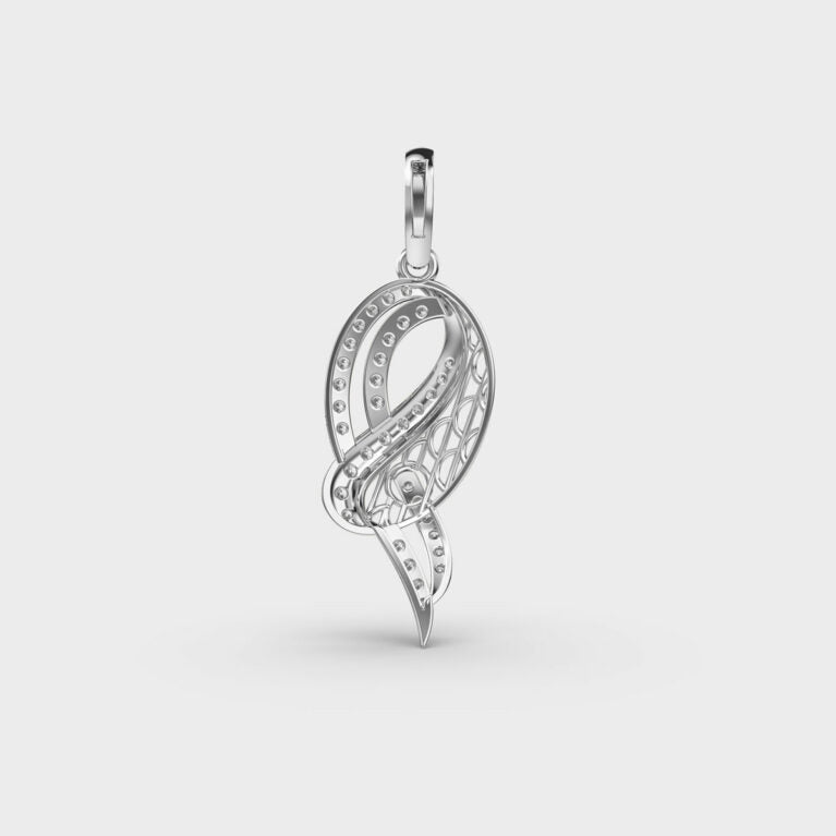 Twinning Cords Diamond Pendant (Without Chain)