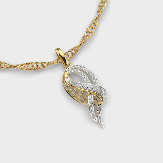 Twinning Cords Diamond Pendant (Without Chain)