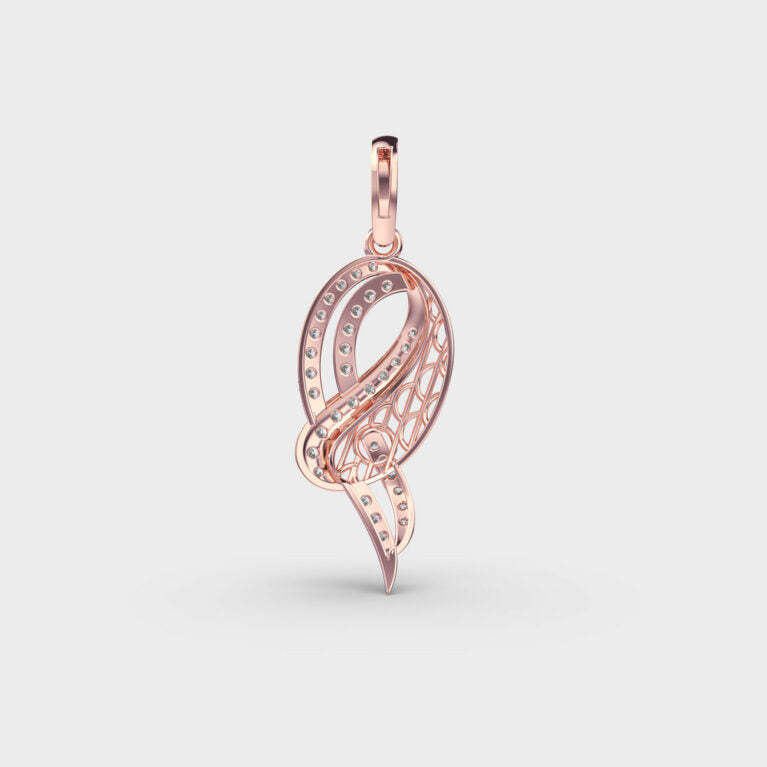 Twinning Cords Diamond Pendant (Without Chain)