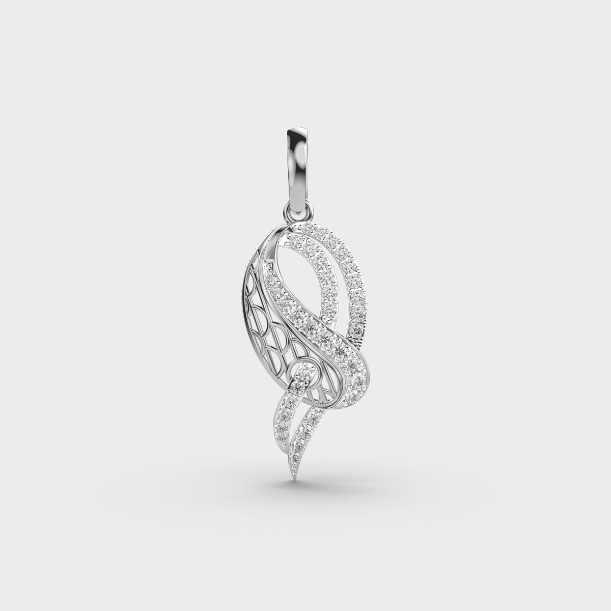Twinning Cords Diamond Pendant (Without Chain)