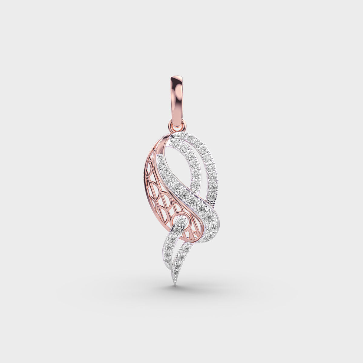 Twinning Cords Diamond Pendant (Without Chain)
