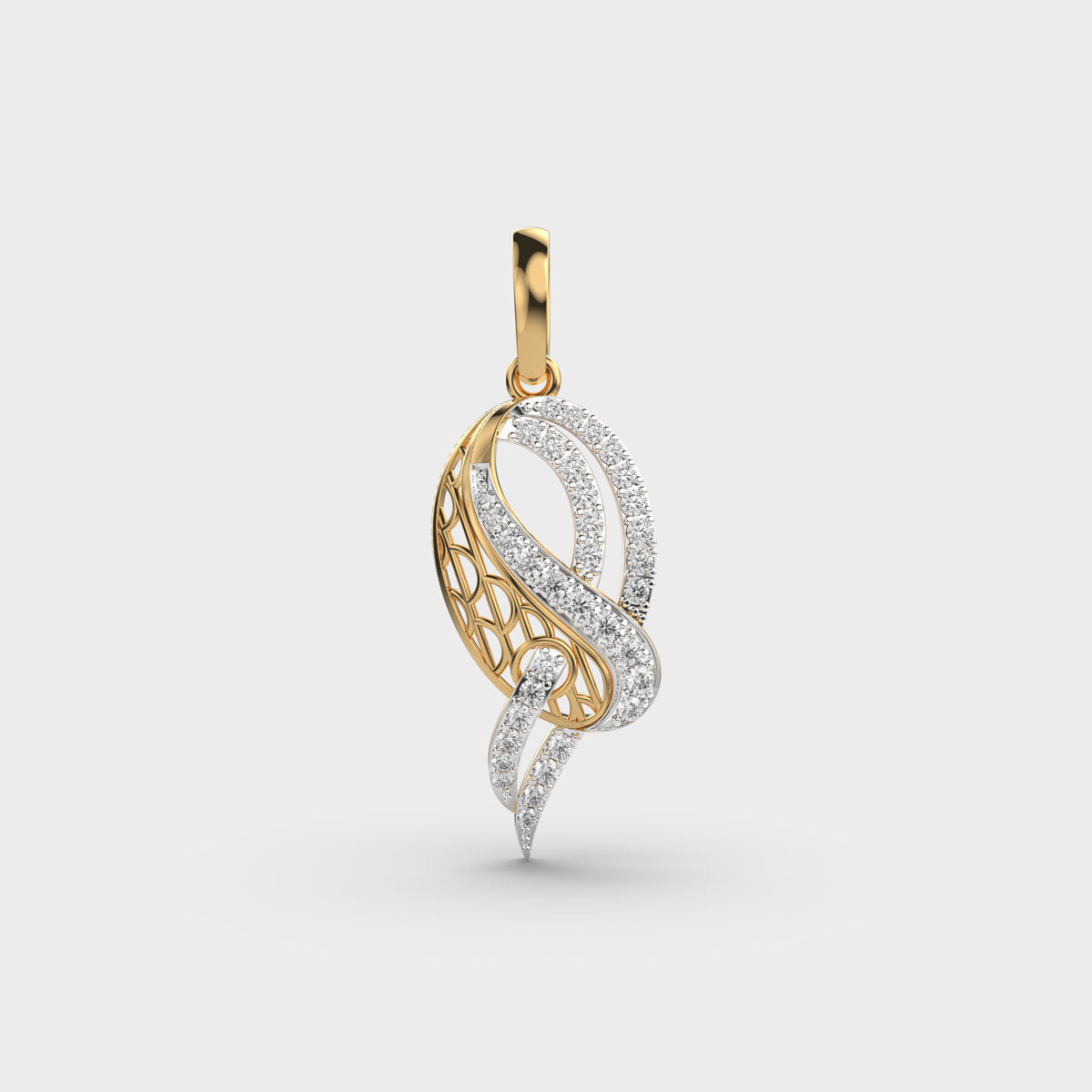 Twinning Cords Diamond Pendant (Without Chain)