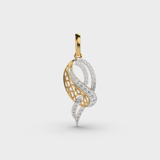 Twinning Cords Diamond Pendant (Without Chain)