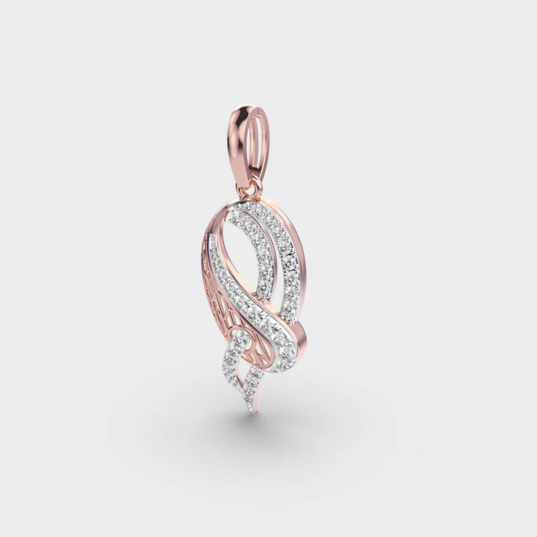 Twinning Cords Diamond Pendant (Without Chain)