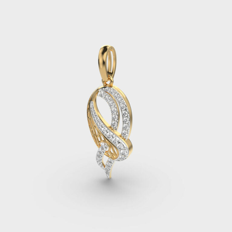 Twinning Cords Diamond Pendant (Without Chain)