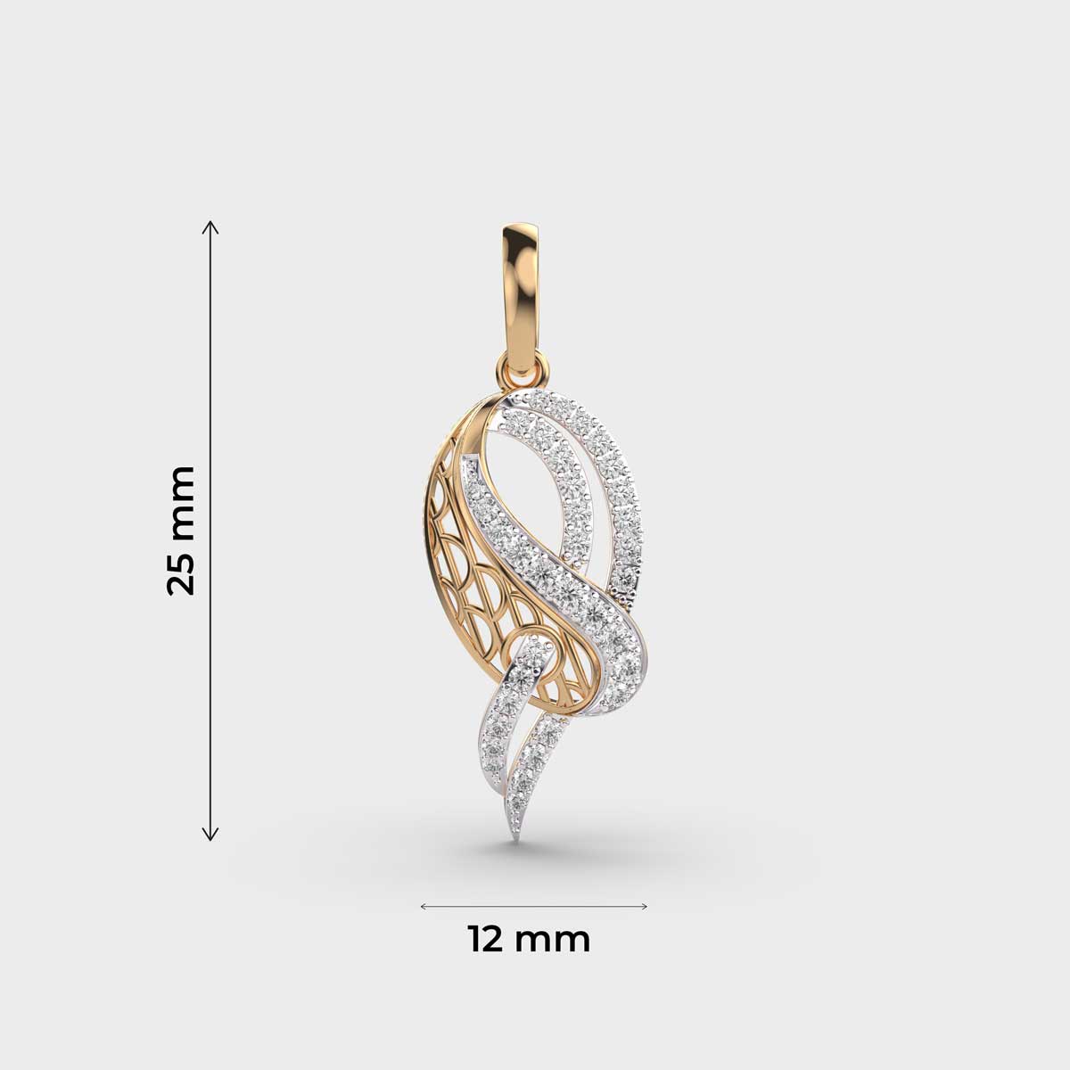 Twinning Cords Diamond Pendant (Without Chain)