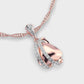 Looped Trigonal Diamond Pendant (Without Chain)