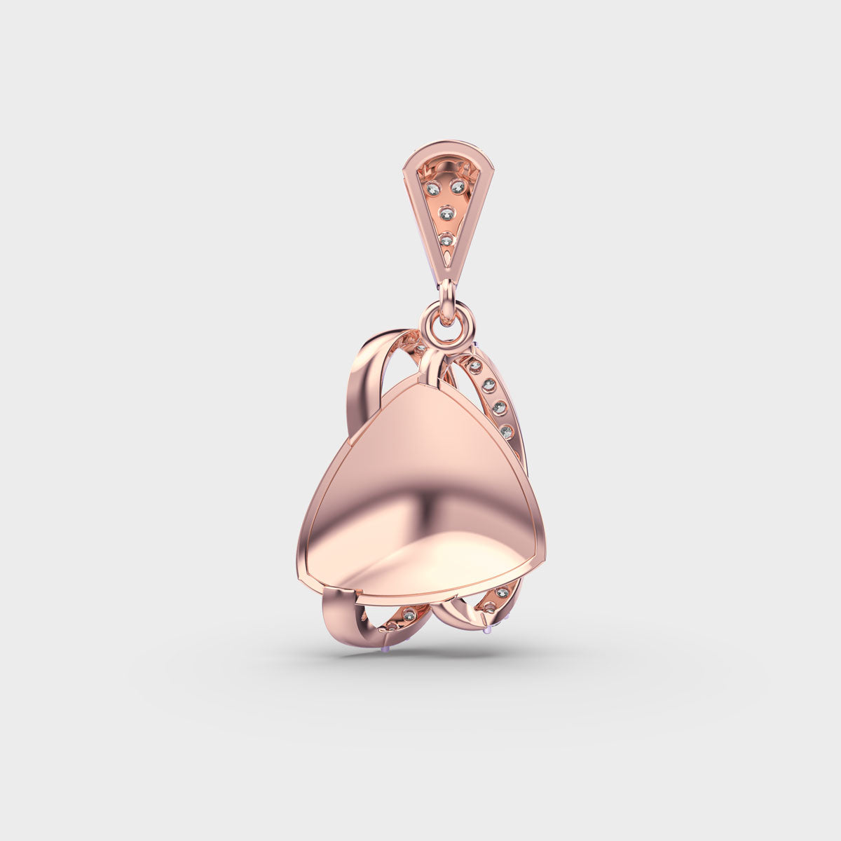 Looped Trigonal Diamond Pendant (Without Chain)