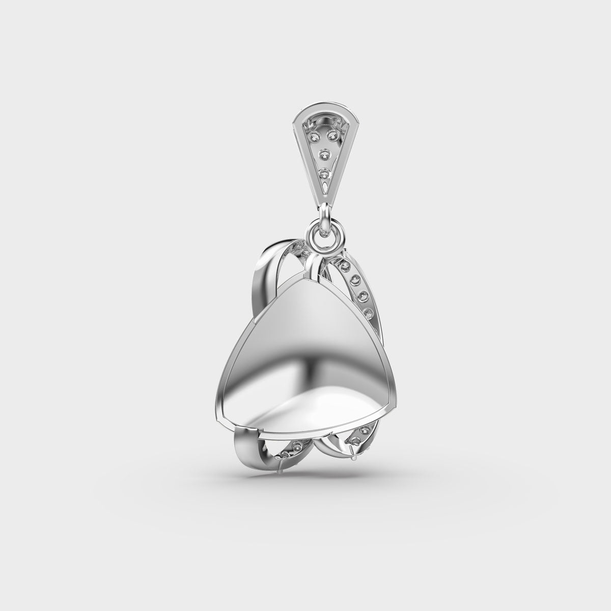 Looped Trigonal Diamond Pendant (Without Chain)