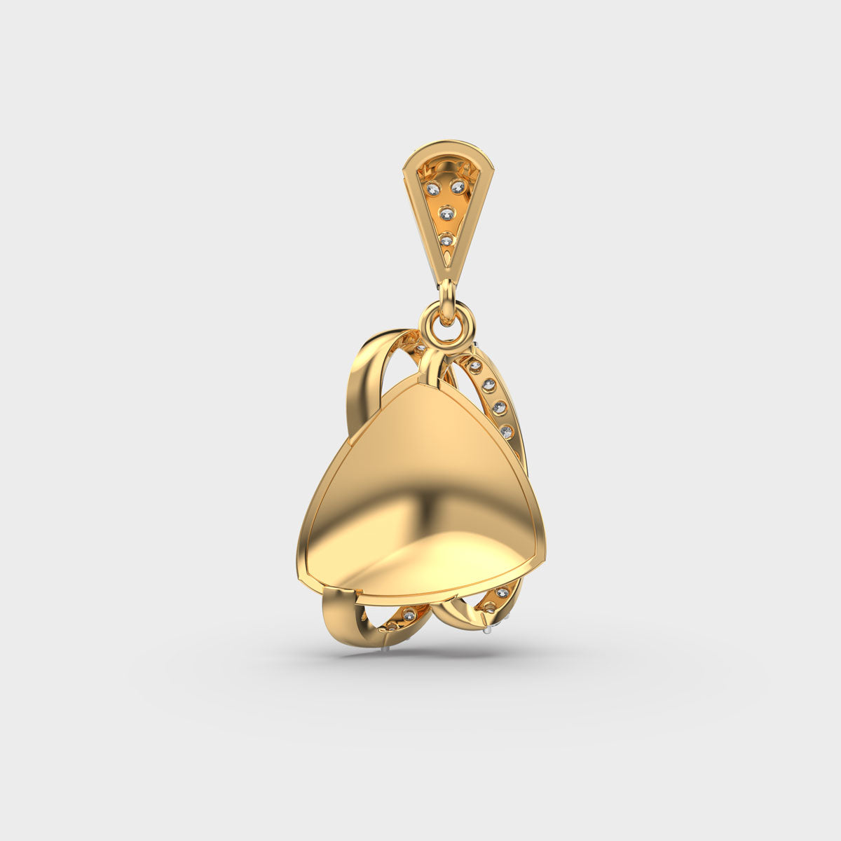 Looped Trigonal Diamond Pendant (Without Chain)