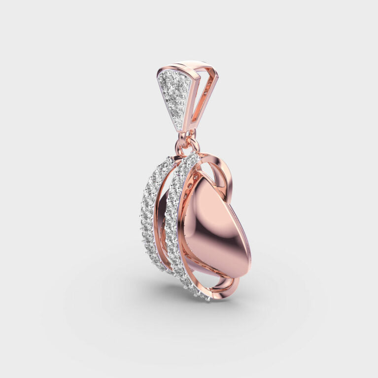 Looped Trigonal Diamond Pendant (Without Chain)