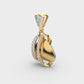 Looped Trigonal Diamond Pendant (Without Chain)