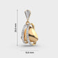 Looped Trigonal Diamond Pendant (Without Chain)