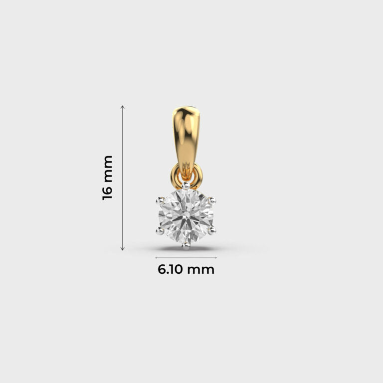 80 Cent Diamond Pendant (Without Chain)