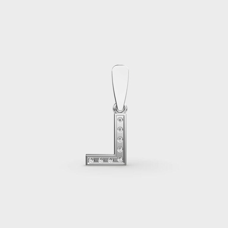Lovely L Diamond Pendant (Without Chain)