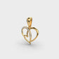 Love and Heart Diamond Pendant (Without Chain)