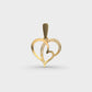 Love and Heart Diamond Pendant (Without Chain)
