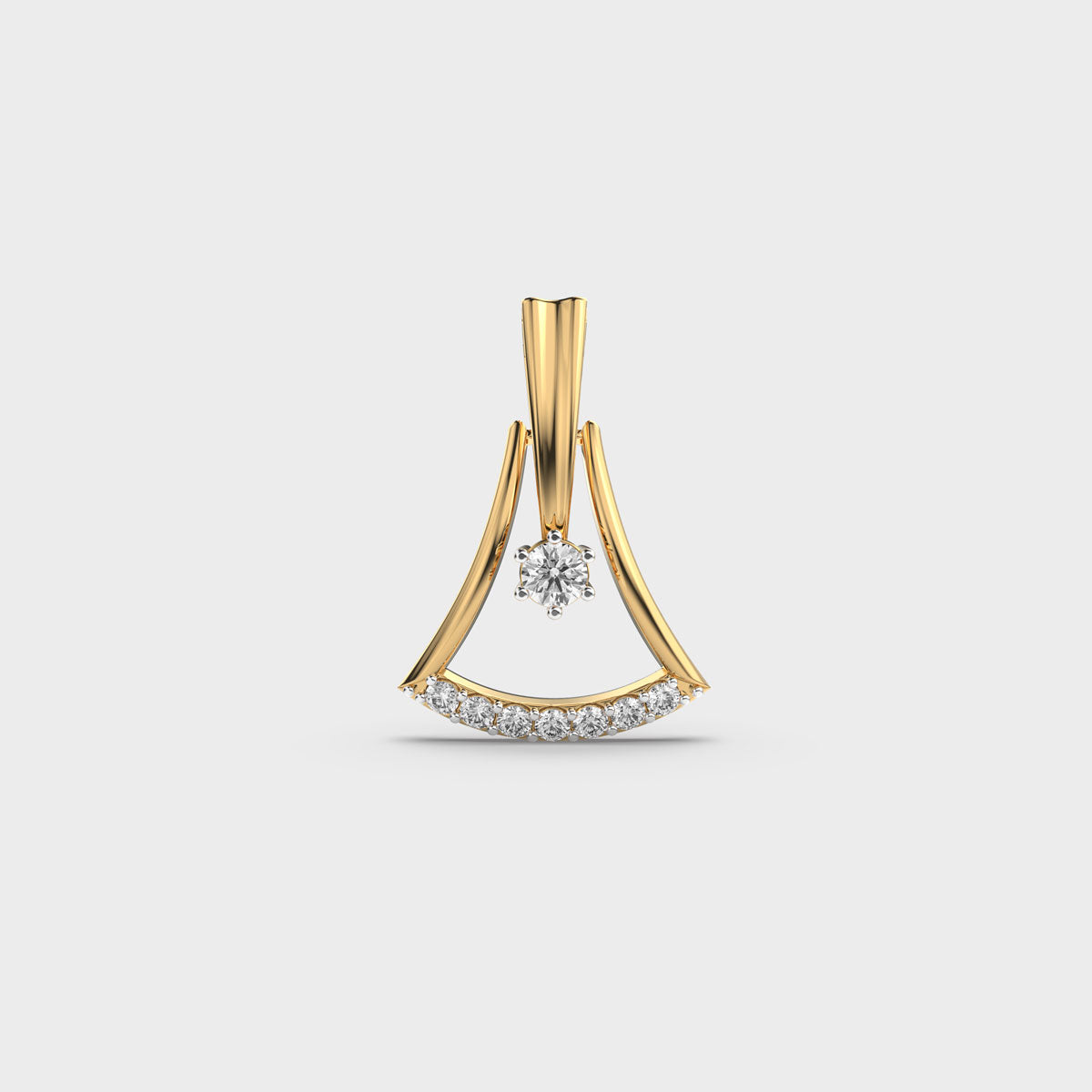 Blissful Bell Diamond Pendant (Without Chain)