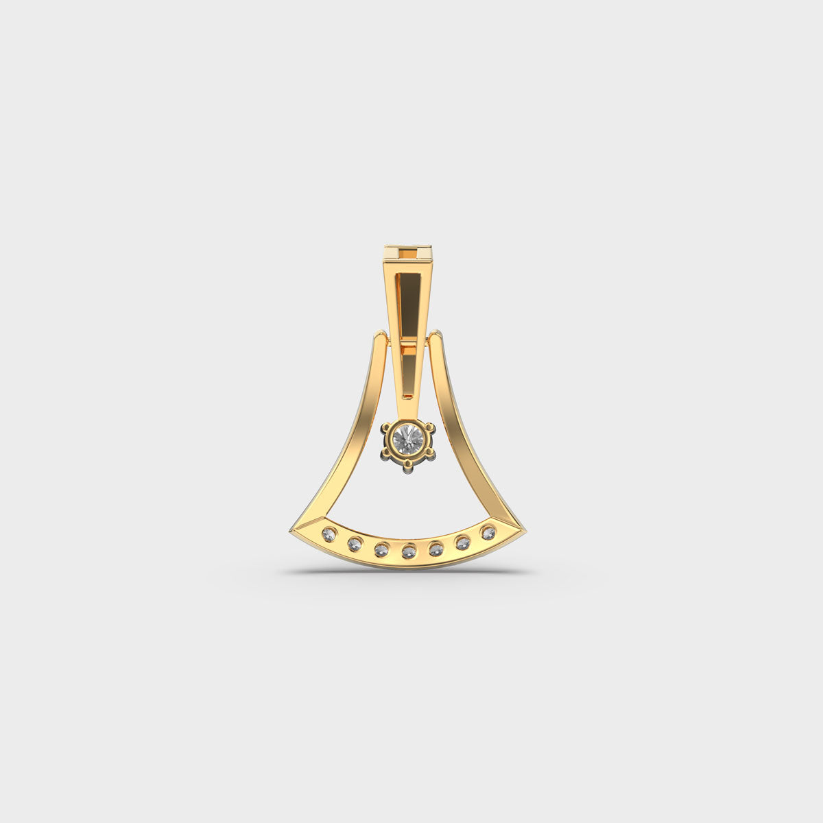 Blissful Bell Diamond Pendant (Without Chain)