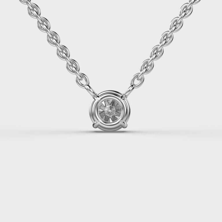 1 Carat Classic Round Solitaire Link Pendant(With Chain)