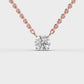 1 Carat Classic Round Solitaire Link Pendant(With Chain)