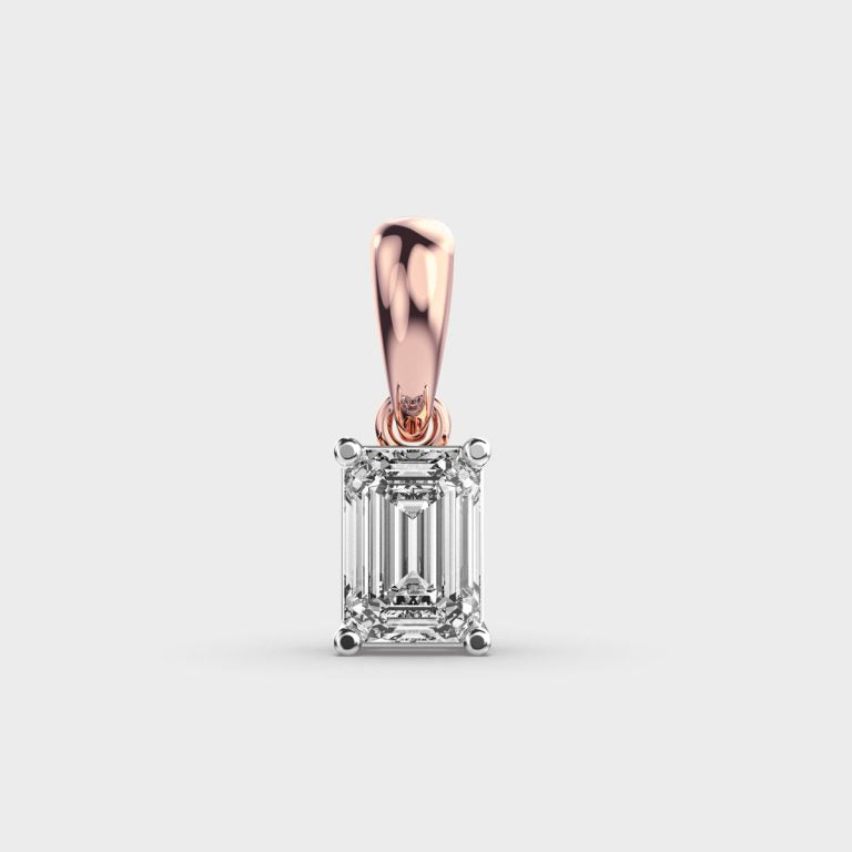 1 Carat Emerald Diamond Pendant