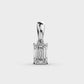 1 Carat Emerald Diamond Pendant