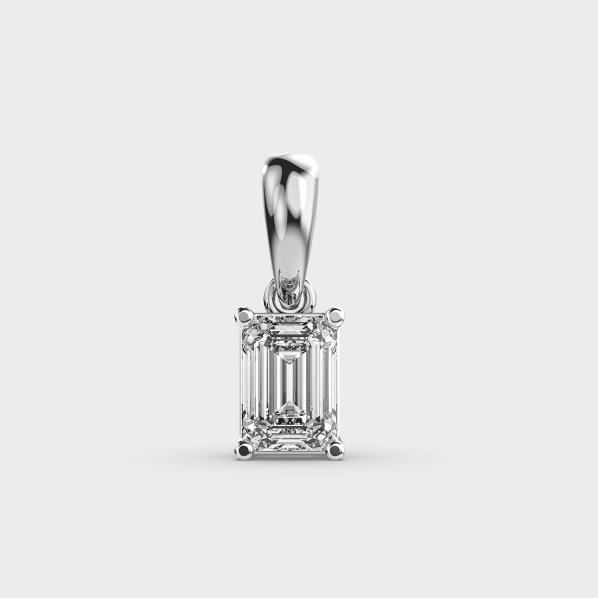 1 Carat Emerald Diamond Pendant