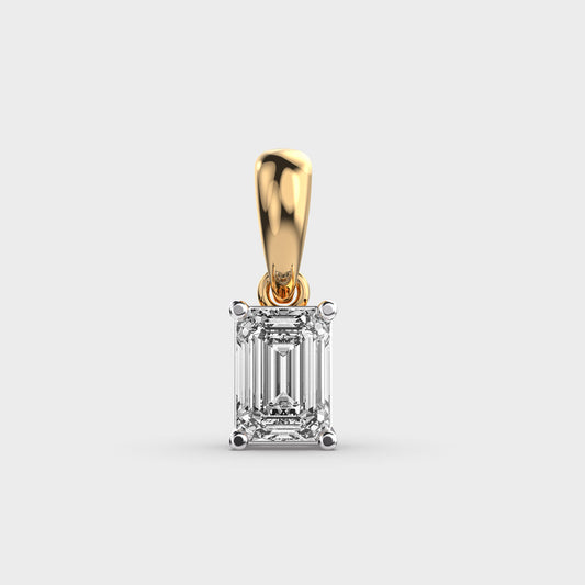 1 Carat Emerald Diamond Pendant