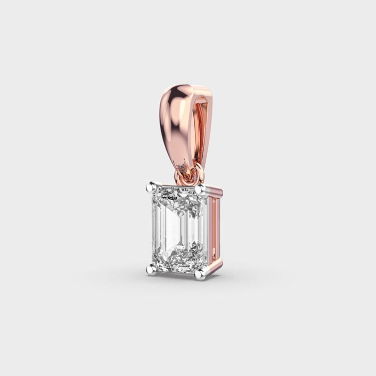 1 Carat Emerald Diamond Pendant