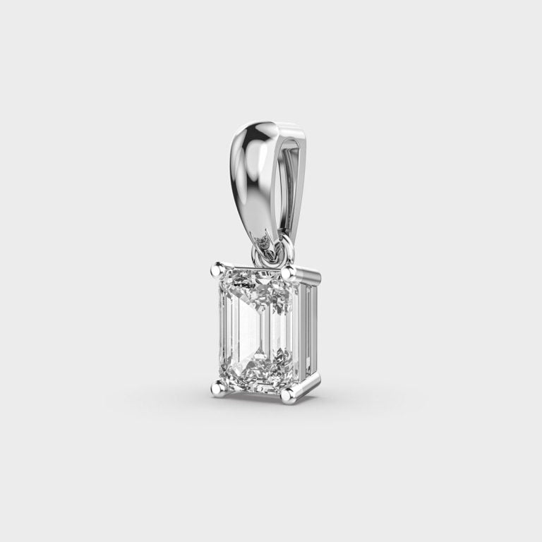 1 Carat Emerald Diamond Pendant