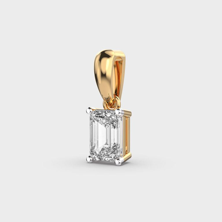 1 Carat Emerald Diamond Pendant