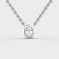 1 Carat Classic Oval Solitaire Pendant(With Chain)