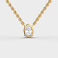 1 Carat Classic Oval Solitaire Pendant(With Chain)